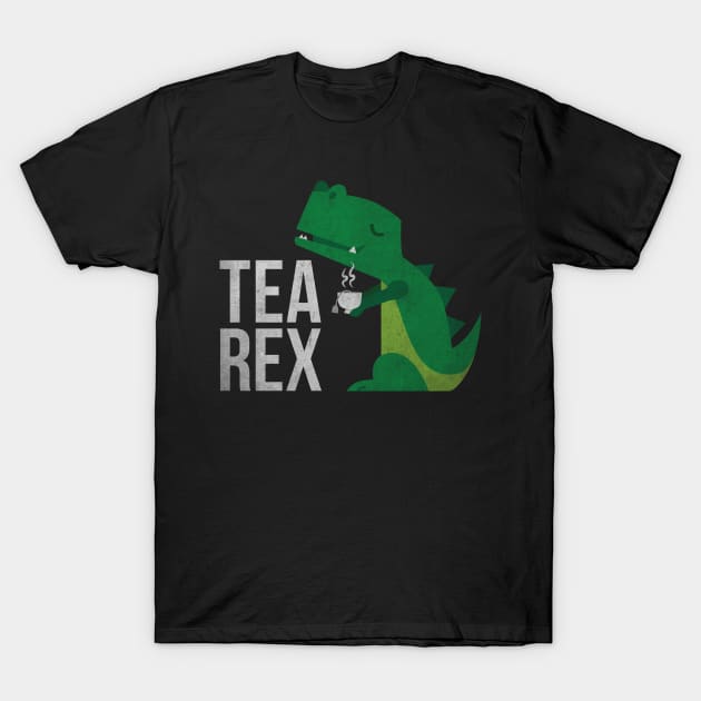 Tea Rex - Cute Funny Dinosaur Tea Pun T-Shirt by toddsimpson